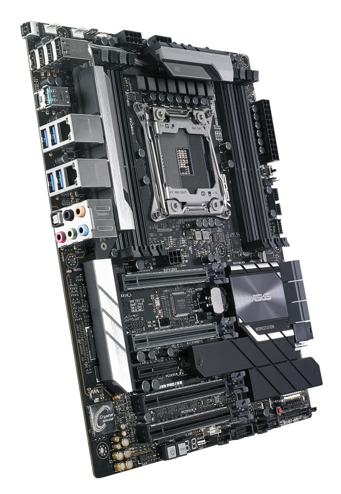 Asus Intel X299, LGA 2066, 8x DDR4 DIMM, 4x PCIe 3.0 x16, 1x PCIe 3.0 x4, 2x M.2, U.2, 6x SATA III, LAN, USB 3.1, S/PDIF, ATX, 304.8x243.8 mm - W124892682