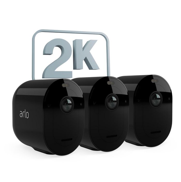 Arlo Arlo Pro 5 2K Wire-Free Spotlight Security Camera, 3-pack black - W128598797