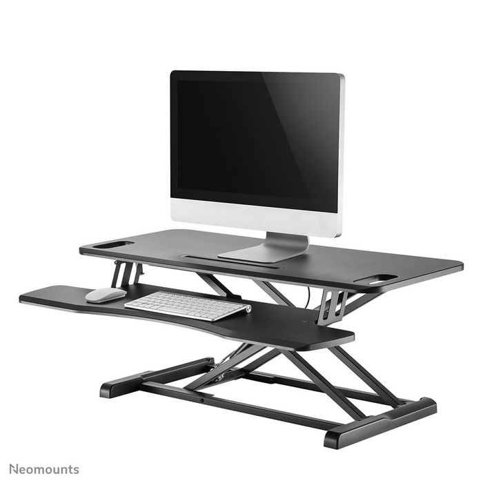 Neomounts NewStar Sit-Stand Desktop Workstation - Black - W124866394