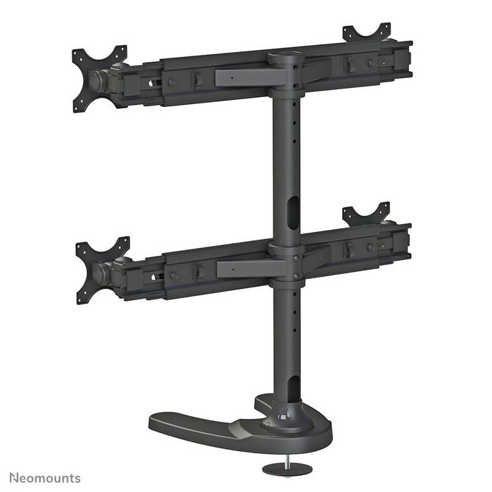 Neomounts by Newstar Newstar Tilt/Turn/Rotate Quad Desk Stand for four 19-30" Monitor Screens, Height Adjustable - Black - W124350762