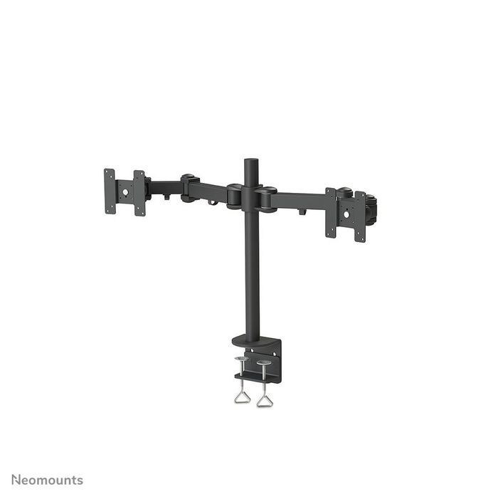 Neomounts by Newstar Newstar Full Motion Dual Desk Mount (clamp) for two 10-27" Monitor Screens, Height Adjustable - Black - W124650703