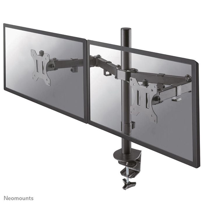 Neomounts by Newstar Newstar Full Motion Dual Desk Mount (clamp & grommet) for two 10-32" Monitor Screens, Height Adjustable - Black - W124750733
