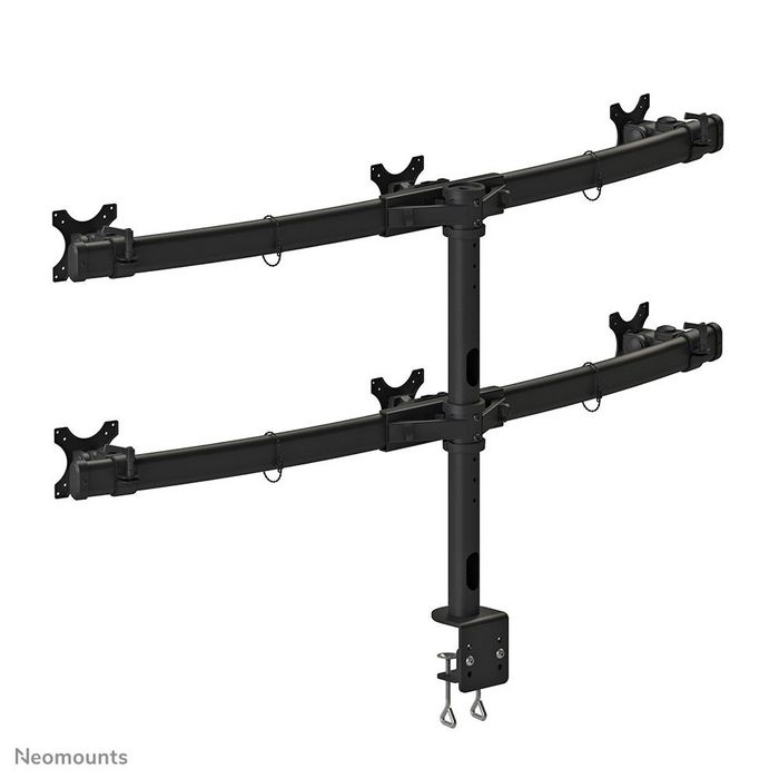 Neomounts by Newstar Newstar Tilt/Turn/Rotate Desk Mount (clamp) for six 19-27" Monitor Screens, Height Adjustable - Black - W124850341