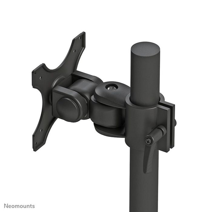 Neomounts Newstar Tilt/Turn/Rotate Dual Desk Mount (stand & grommet) for two 10-27" Monitor Screens ONE ABOVE OTHER, Height Adjustable - Black - W124850342