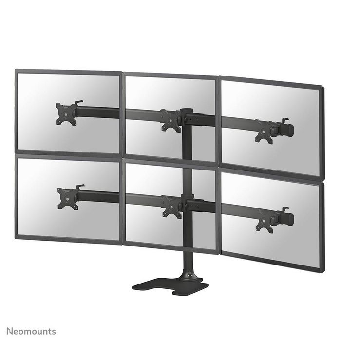 Neomounts by Newstar Newstar Tilt/Turn/Rotate Desk Mount (stand) for six 10-27" Monitor Screens, Height Adjustable - Black - W125250200