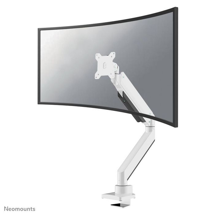 Neomounts by Newstar NM-D775WHITEPLUS Full Motion desk monitor arm (clamp & grommet) for 10-49" Curved Monitor Screens, Height Adjustable (gas spring) - White - W128371314
