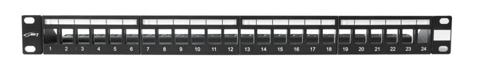 BKT Elektronik 19" Patch panel unequipped 24x RJ45 Shielded extra labels - W128316630