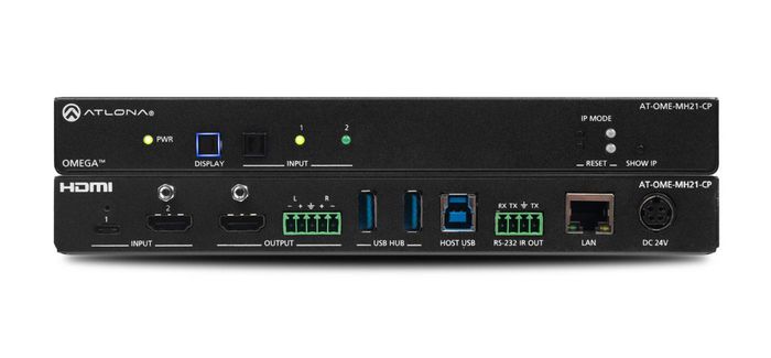 Atlona Two-input AV switcher with HDMI and USB-C inputs - W127281533