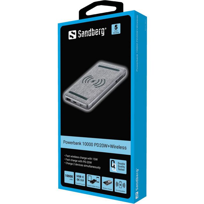 Sandberg Powerbank 10000 PD20W Wireless - W126160142