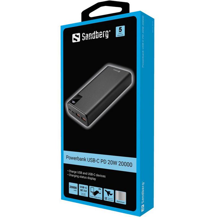 Sandberg Powerbank USB-C PD 20W 20000 - W125985688