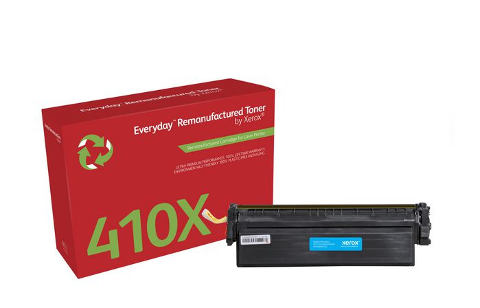Xerox Cyan toner cartridge. Equivalent to HP CF411X. Compatible with HP Color LaserJet Pro MFP M477, LaserJet Pro MFP M377, Pro M452 - W124394252