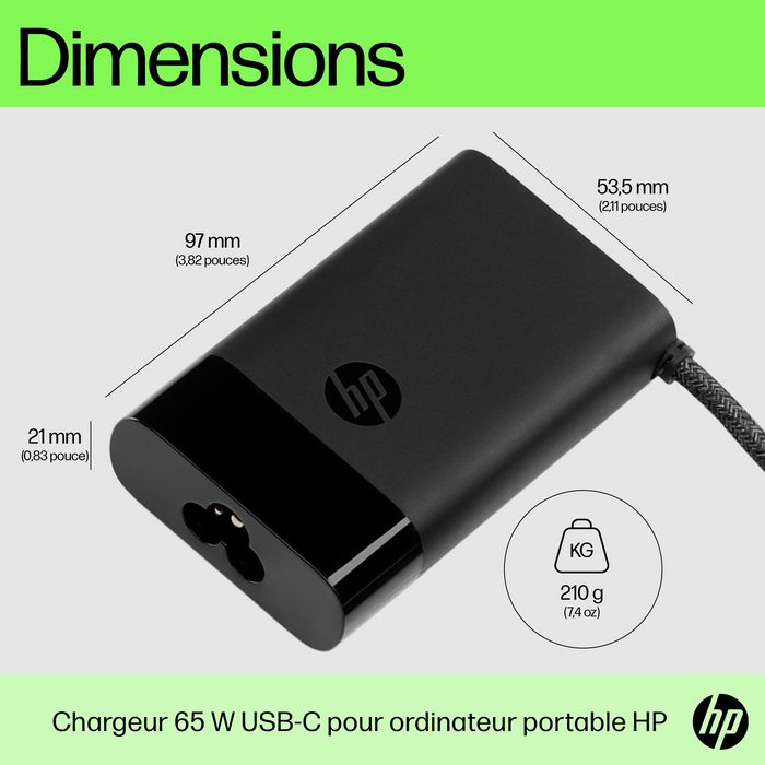 HP Usb-C 65W Laptop Charger - W128281899
