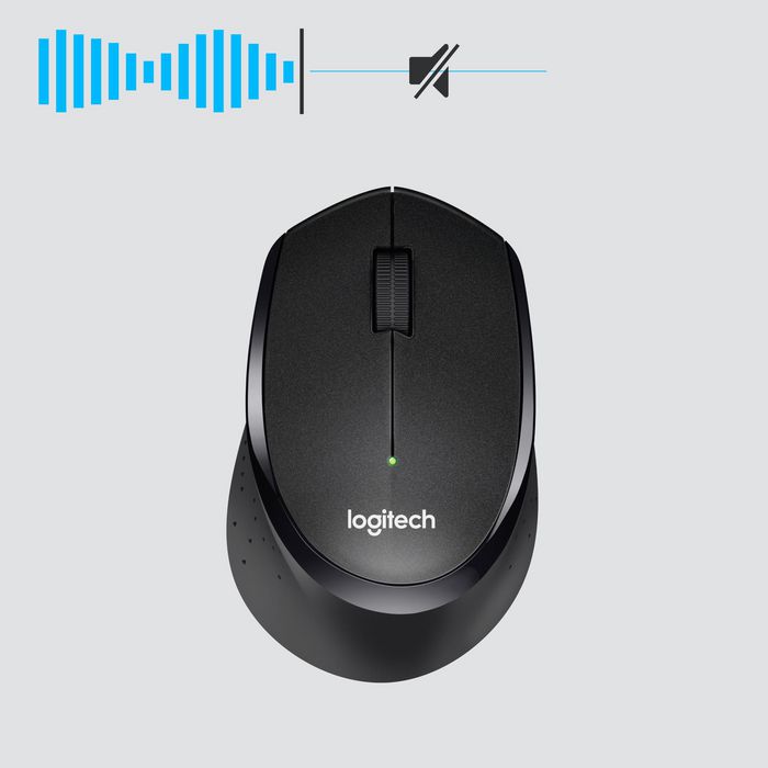 Logitech Silent Wireless Mouse, 2.4 GHz with USB Receiver, 1000 DPI Optical  Tracking, Black 