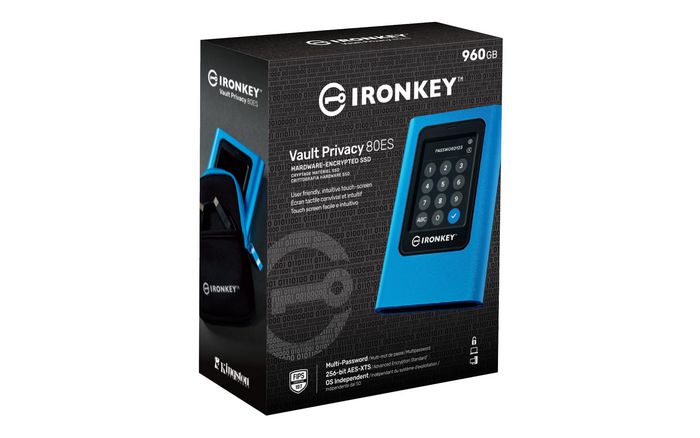 Kingston Ironkey Vault Privacy 80 960 Gb Blue - W128274586