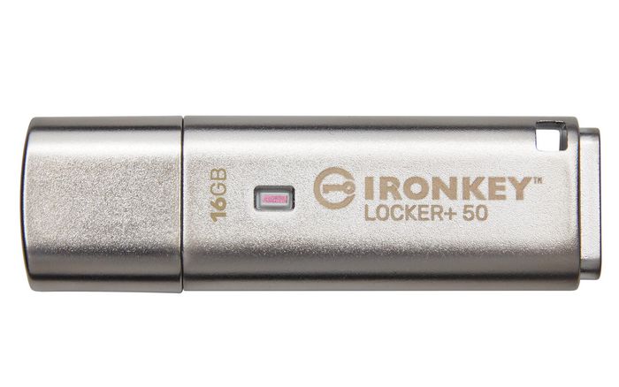 Kingston Technology IronKey Locker+ 50 USB flash drive 16 GB USB Type-A 3.2 Gen 1 (3.1 Gen 1) Silver - W127292270