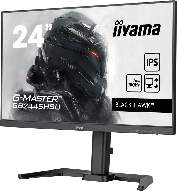 iiyama 24" ETE IPS Gaming, G-Master Black Hawk,1920x1080@100Hz,250cd/m²,HDMI,DP, 1ms, Speakers,USB-HUB,Black,Stand - W128788739
