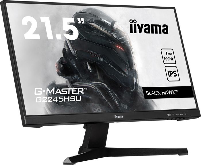 iiyama 21,5" ETE IPS Gaming,G-Master Black Hawk,1920x1080@100Hz,250cd/m², HDMI,DP, 1ms, Speakers,USB-HUB 2x2.0,Black - W128788738