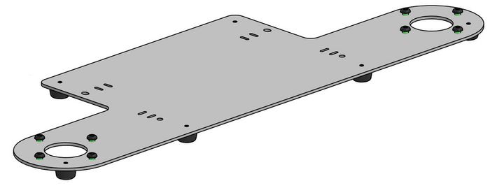 Ergonomic Solutions Freestanding peripheral plate (for two poles) for Samsung 24” Kiosk -WHITE- - W128832743