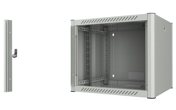 Lanview by Logon 19'' Rack Cabinet 9U 60 x 56 Wallmount Pro - W128317055