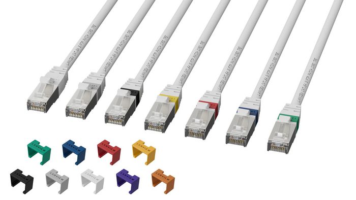 Lanview Network Cable CAT6A S/FTP 0,25m White LSZH, HIGH-FLEX, SmartClick - W128483969