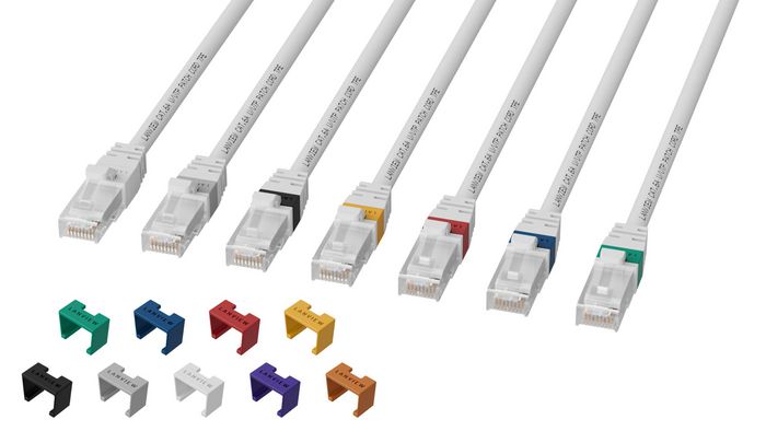 Lanview Network Cable CAT6A UTP 1m White LSZH, HIGH-FLEX, SmartClick - W128483995