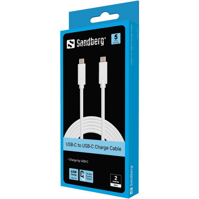 Sandberg USB-C Charge Cable 2M, 65W - W124600386