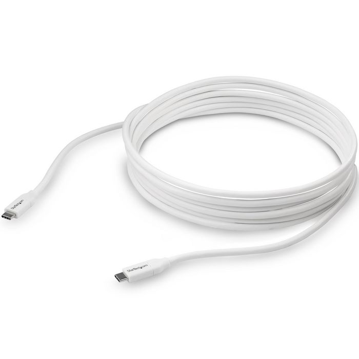 StarTech.com Usb-C To Usb-C Cable W/ 5A Pd - M/M - White - 4 M (13 Ft.) - Usb 2.0 - Usb-If Certified - W128260142