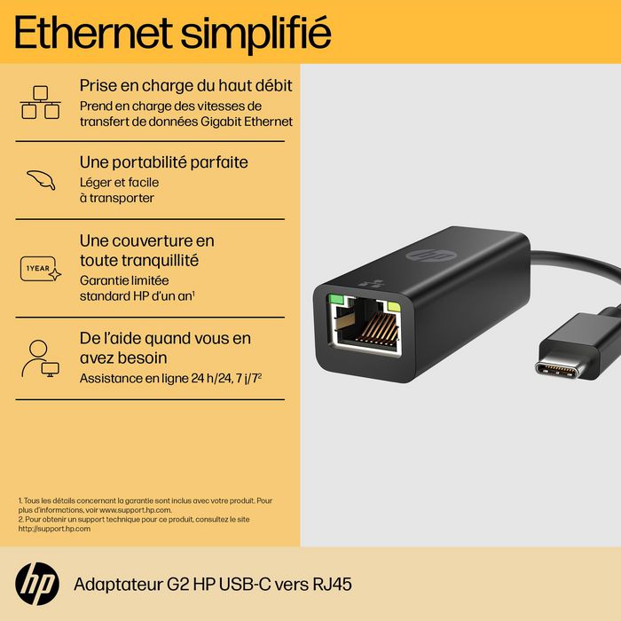 HP USB-C to RJ45 Adapter - W127003818