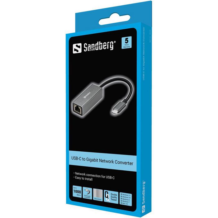 Sandberg USB-C Gigabit Network Adapter - W125092996