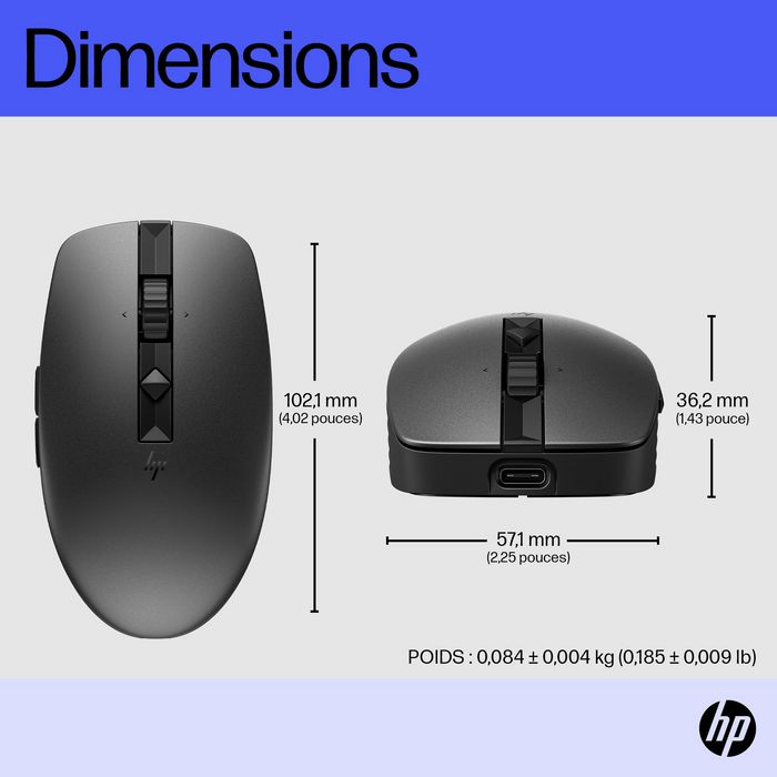 HP 715 Rechargeable Multi-Device Mouse - W128346627