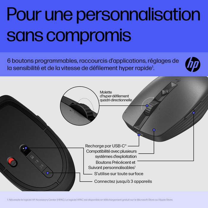 HP 715 Rechargeable Multi-Device Mouse - W128346627