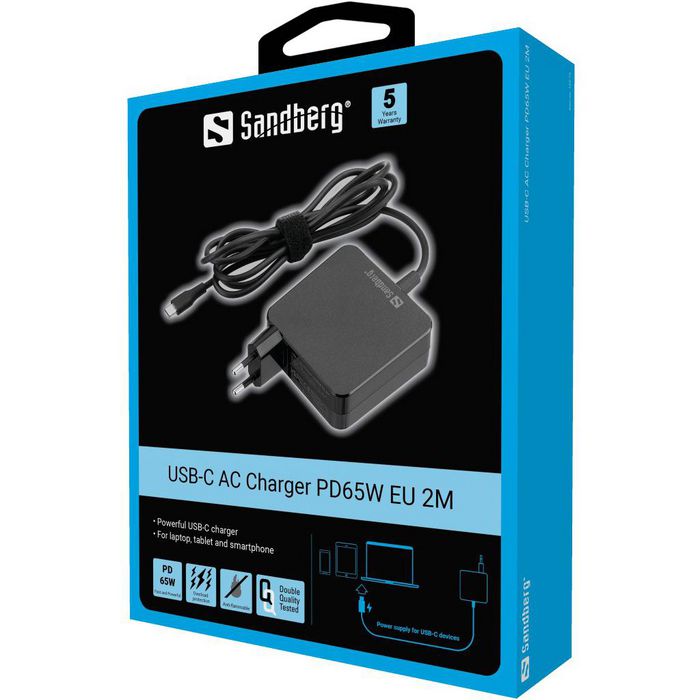 Sandberg USB-C AC Charger PD65W EU 1M - W127283253