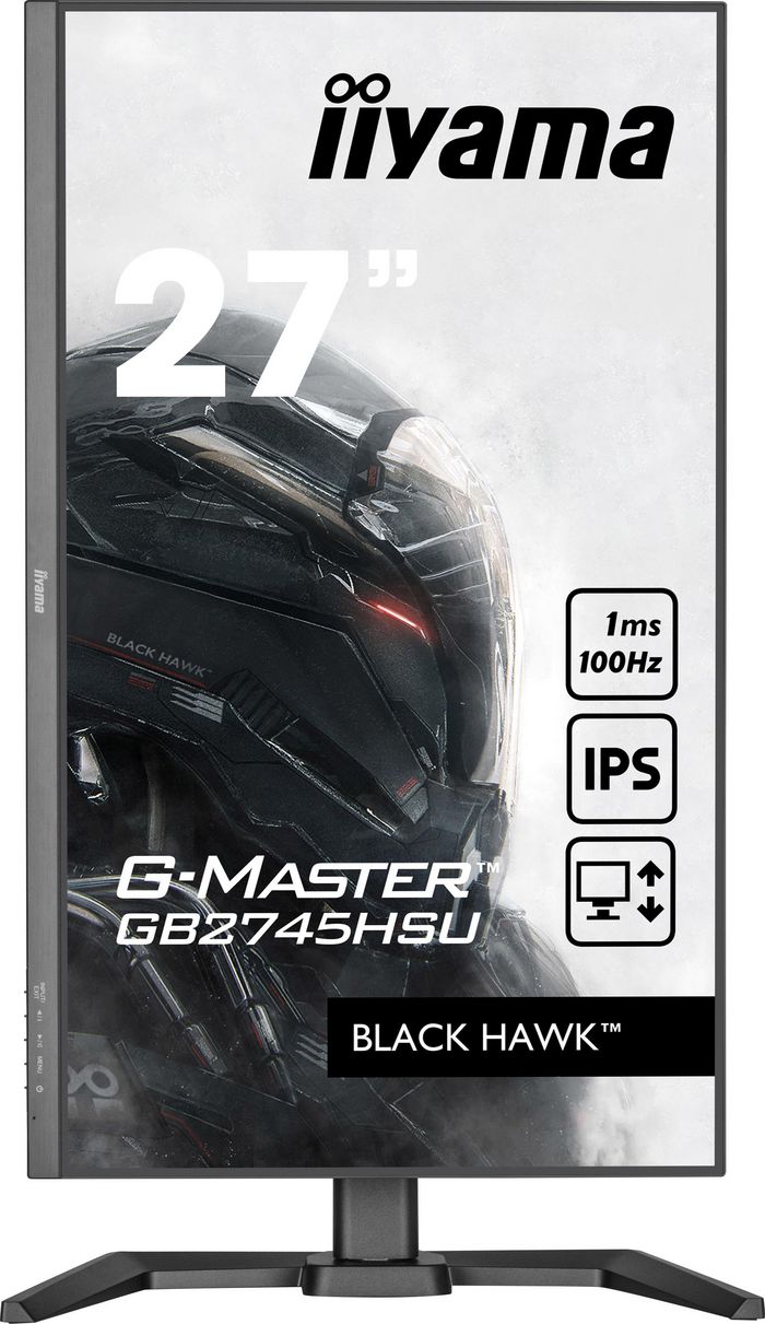iiyama 27" ETE IPS Gaming, G-Master Black Hawk, 1920x1080@100Hz,250cd/m²,HDMI,DP, 1ms,Speakers,USB-HUB,Black,Stand - W128788740