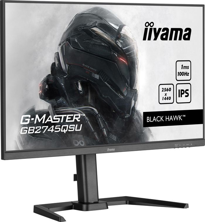 iiyama 27" ETE IPS Gaming, G-Master Black Hawk,2560x1440@100Hz,250cd/m²,HDMI,DP, 1ms,Speakers,USB-HUB, Black,Stand - W128788761