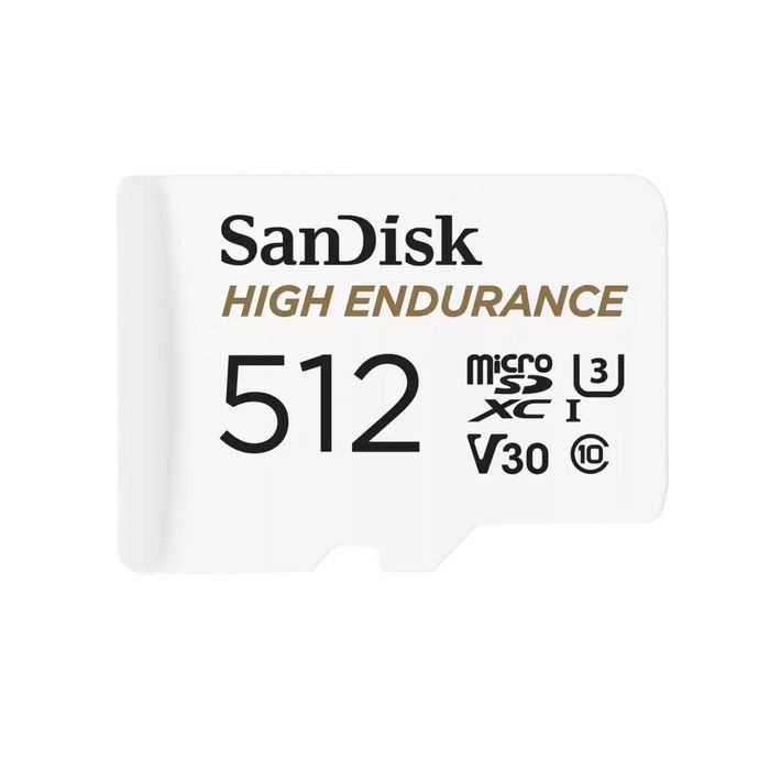 Sandisk HIGH ENDURANCE MICROSDXC 512GB + SD ADAPTER UP TO 20K HOURS FUL - W128596500