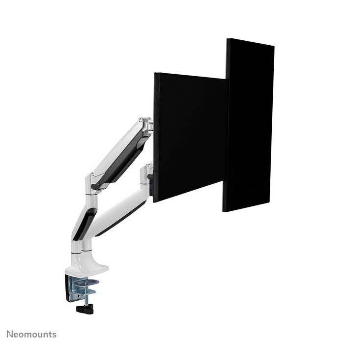 Neomounts by Newstar Neomounts by Newstar Select Full Motion Dual Desk Mount (clamp & grommet) for two 10-32" Monitor Screens, Height Adjustable (gas spring) - White - W124993407