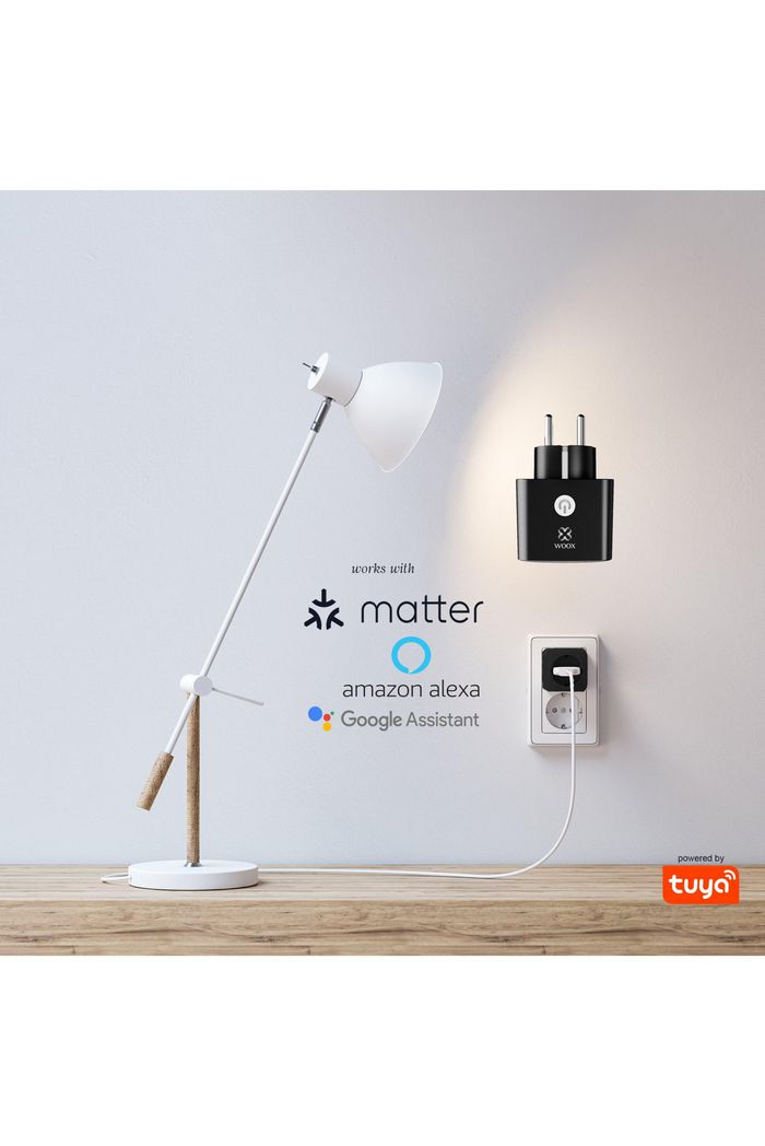 WOOX Matter ready Smart Plug EU, Schucko with energy monitoring - W128807312