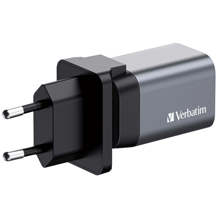 Verbatim GNC-35 GaN Charger 35W with 1 x USB-C® PD 35W. 1 x USB-A QC 3.0 (EU/UK/US) - W128807226