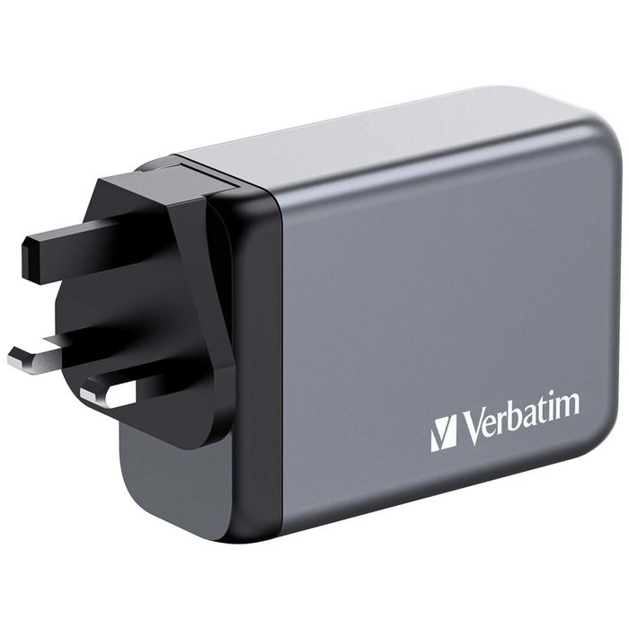 Verbatim GNC-240 GaN Charger 240W with 1 x USB-C® 140W. 1 USB-C® 100W / 1 x USB-C® 65W / 1 x USB-A QC 3.0 (EU/UK/US) - W128807231