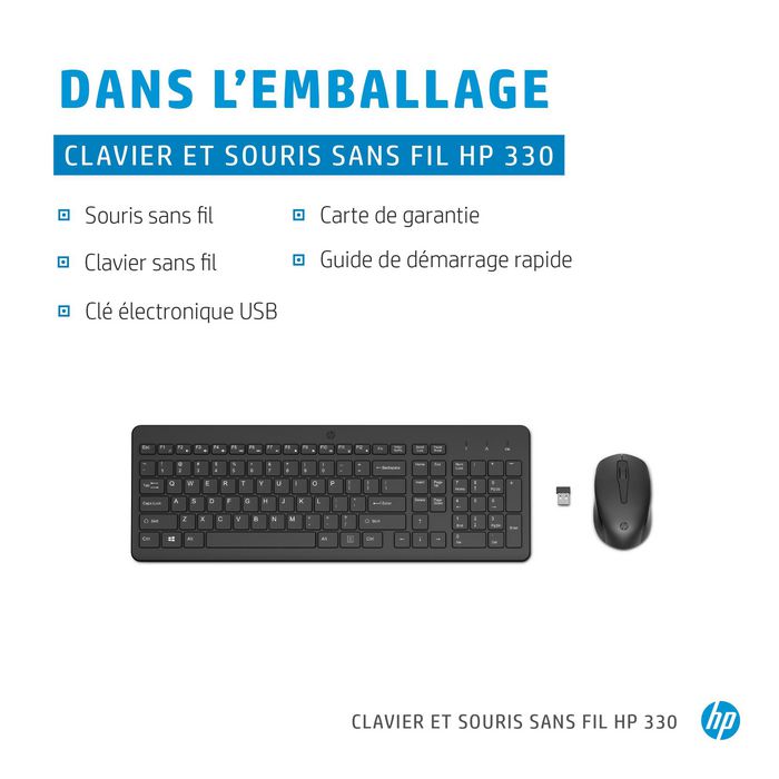 HP 330 Wireless Mouse Keyboard 330 Wireless Mouse and - W126435809