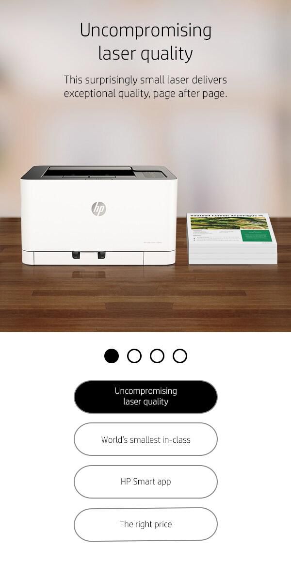 HP Color Laser 150nw, Laser, 216 x 356mm, 600 x 600 DPI, 18 ppm, A4, 400MHz, 64MB, USB - W125304843