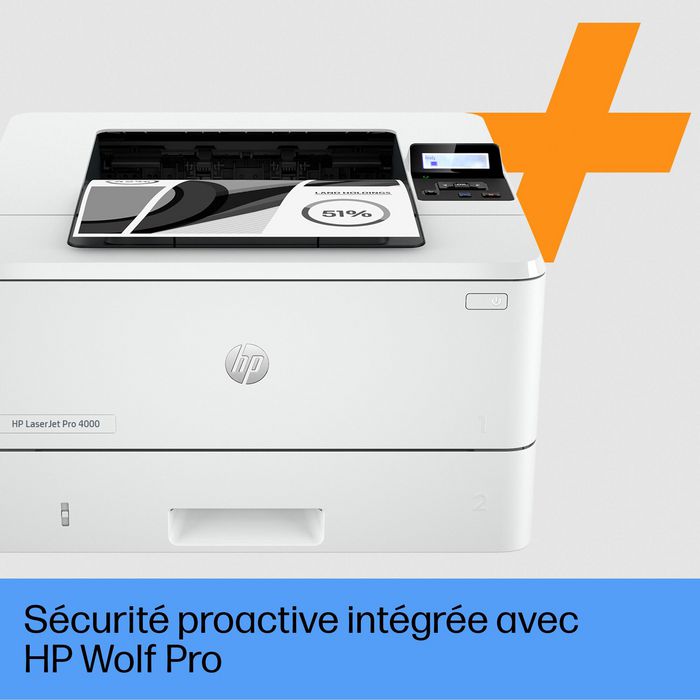 HP Laserjet Pro Hp 4002Dne Printer, Black And White, Printer For Small Medium Business, Print, Hp+; Hp Instant Ink Eligible; Print From Phone Or Tablet; Two-Sided Printing - W128279030