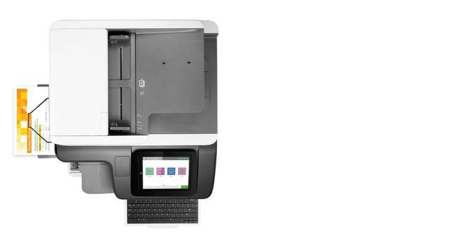 HP Imprimante multifonction Color LaserJet Enterprise Flow M776zs, Laser, 1200 x 1200dpi, 45ppm, A3, 5000Mo, WiFi, LED, 9″ - W125878735