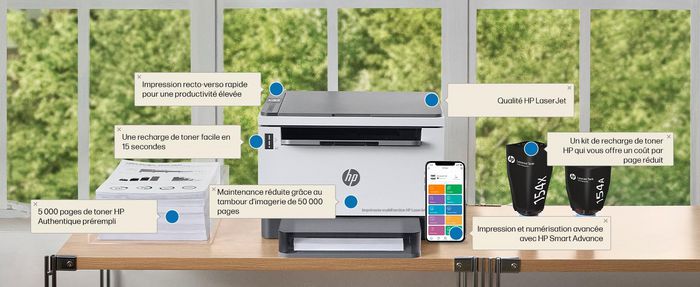 HP Laserjet Tank Mfp 2604Dw Printer, Black And White, Printer For Business, Wireless; Two-Sided Printing; Scan To Email; Scan To Pdf - W128277610