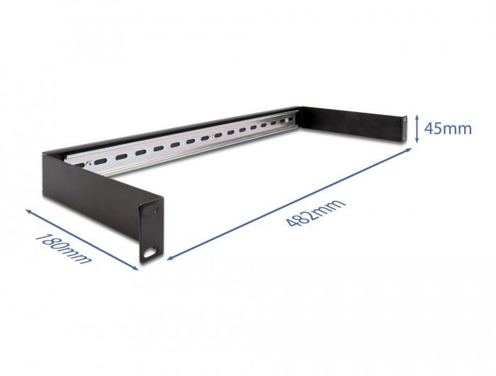 Delock 66883 range-câbles Support Rail de câble Noir 1 pièce(s) - W128812306
