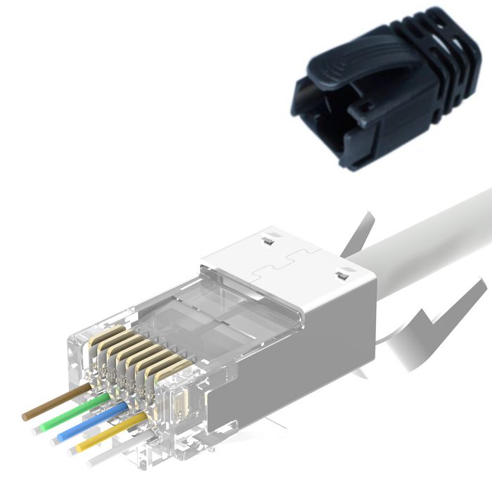Lanview RJ45 STP plug Cat6A/Cat7 for  big diameter cable AWG22-24 stranded/solid conductor for. - W126364534