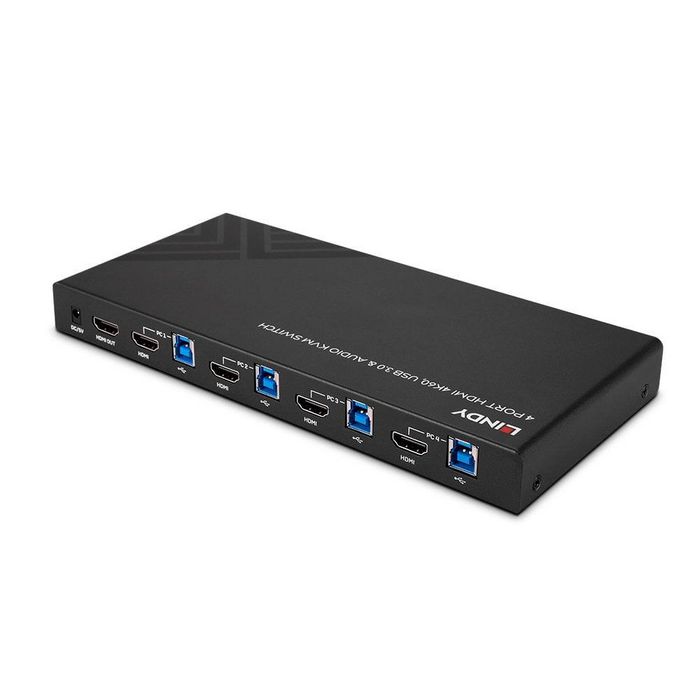 Lindy "4 Port HDMI 4K60, USB 3.0 & Audio KVM Switch" - W128802323