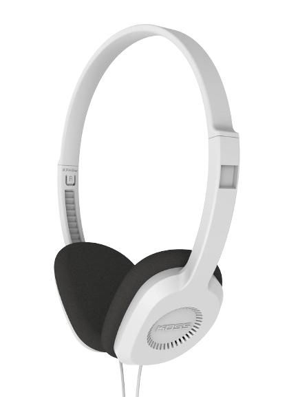 KOSS KPH8w Headphones, On-Ear, Wired, White - W128445913