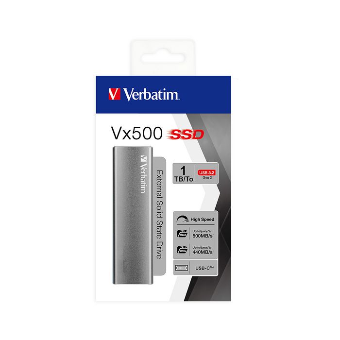 Verbatim VX500 External SSD 1 TB. USB 3.2 Gen 2 - W128804964