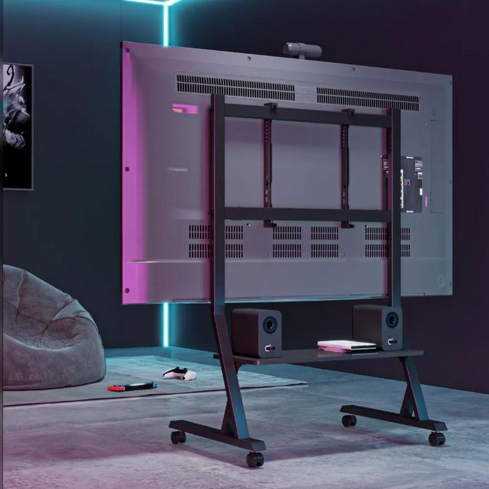 Techly Floor Stand with Shelf for LCD/LED/PLASMA TV 45-90" - W128813099